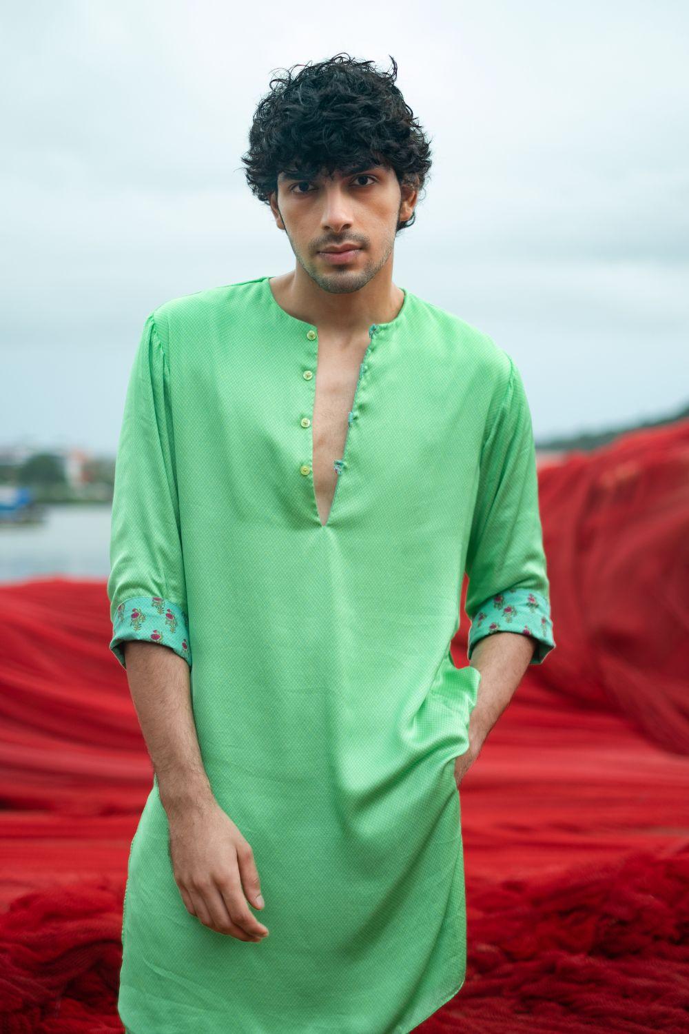 Turquoise Kurta With  Pants