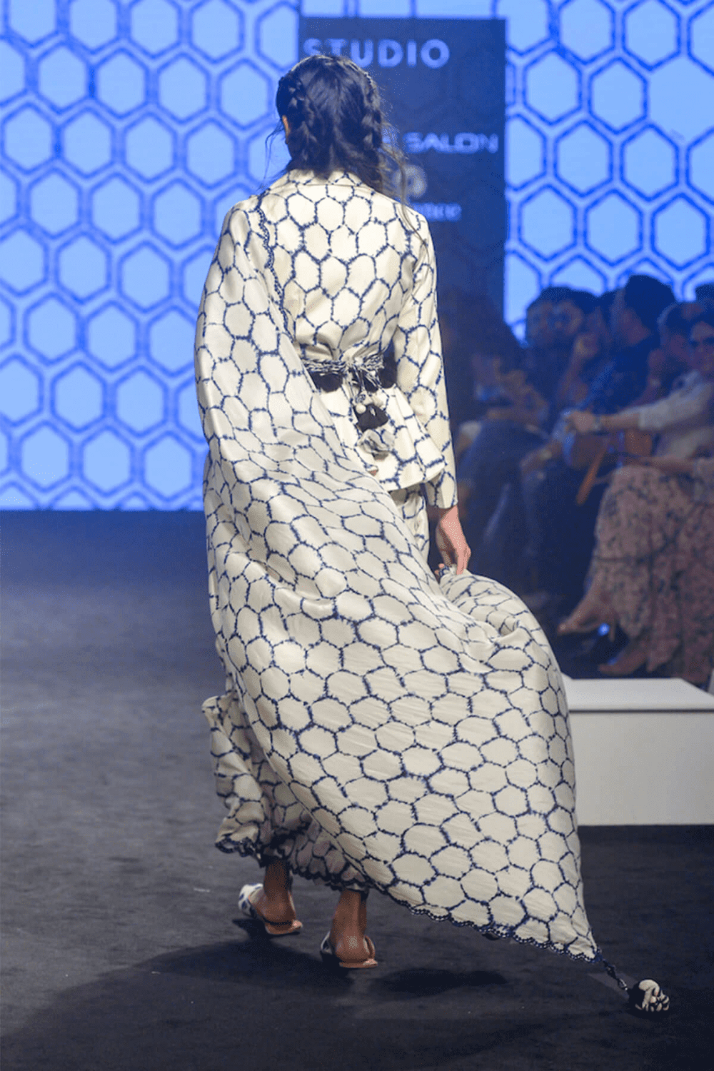Printed Saree With Peplum Jacket