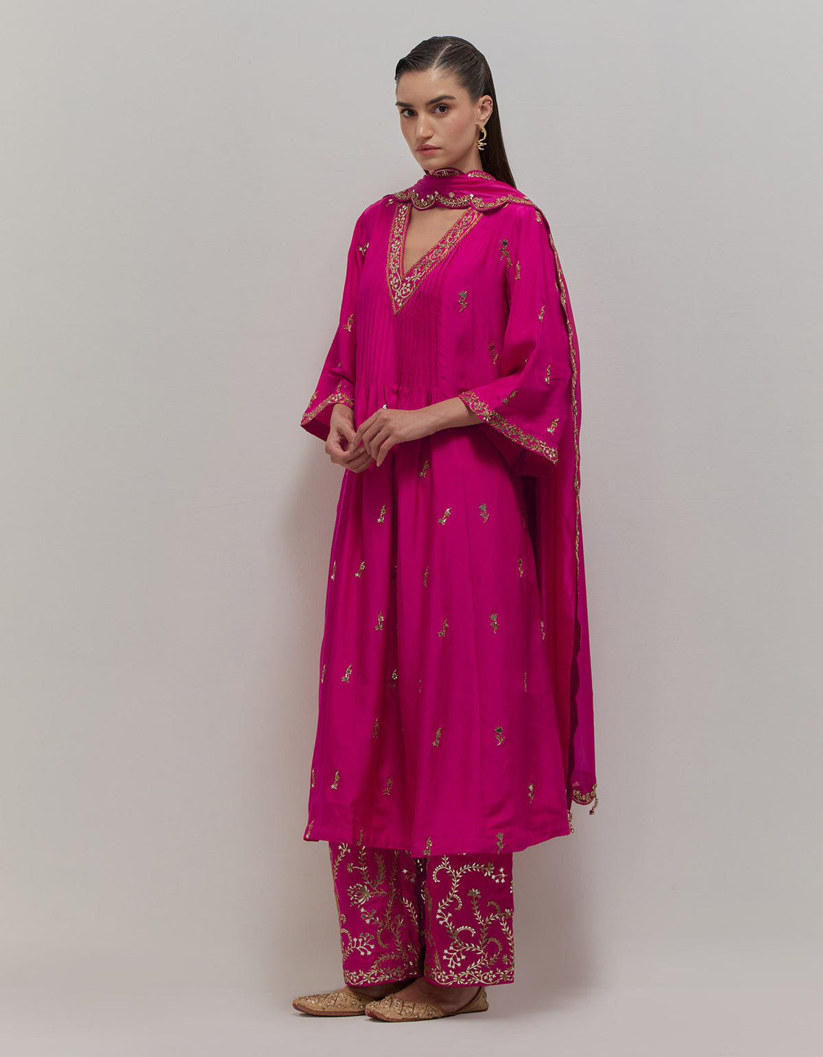 Rasberry Alia choga set