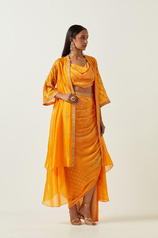 The Draped Skirt & Cowl Handkerchief Top Set