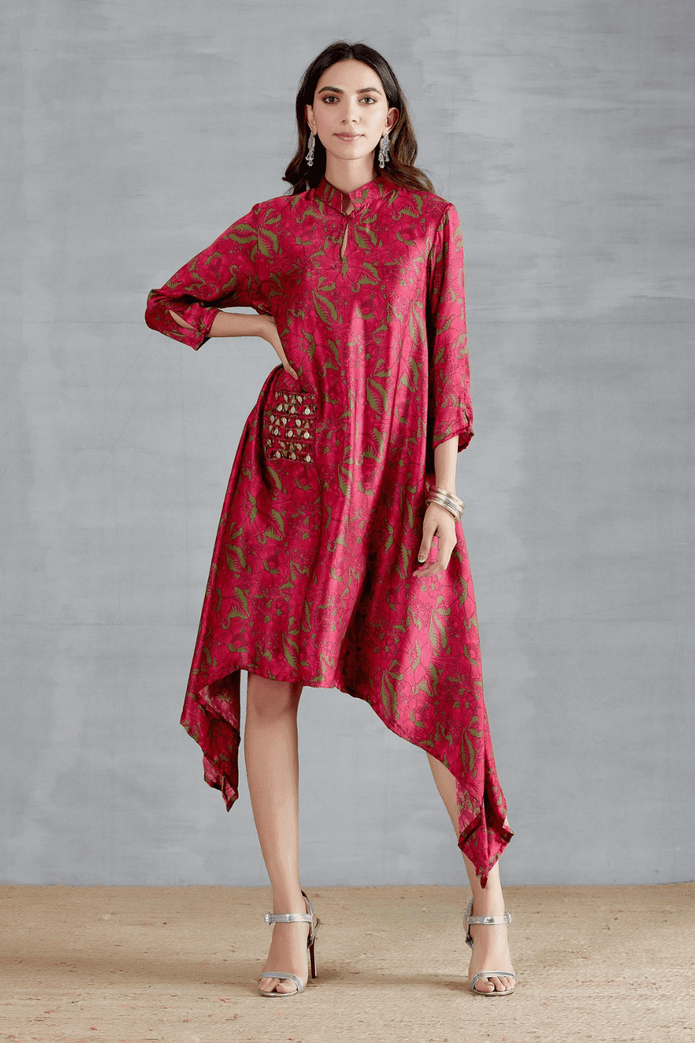 Printed Tunic With Coin Work