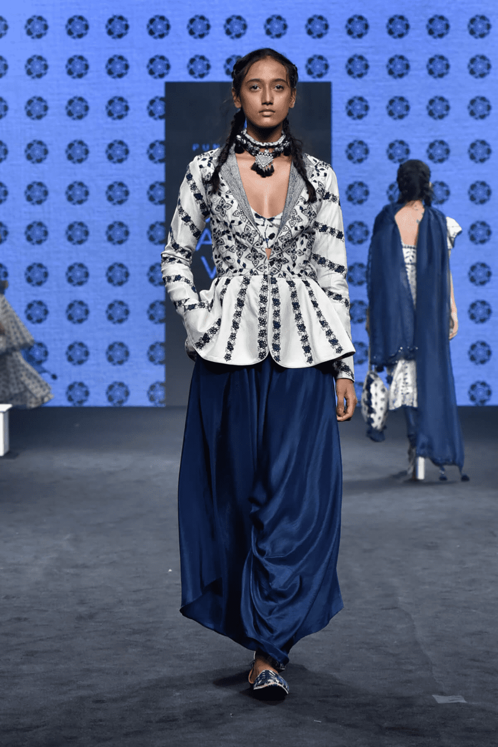 Peplum Jacket With Dhoti Pants
