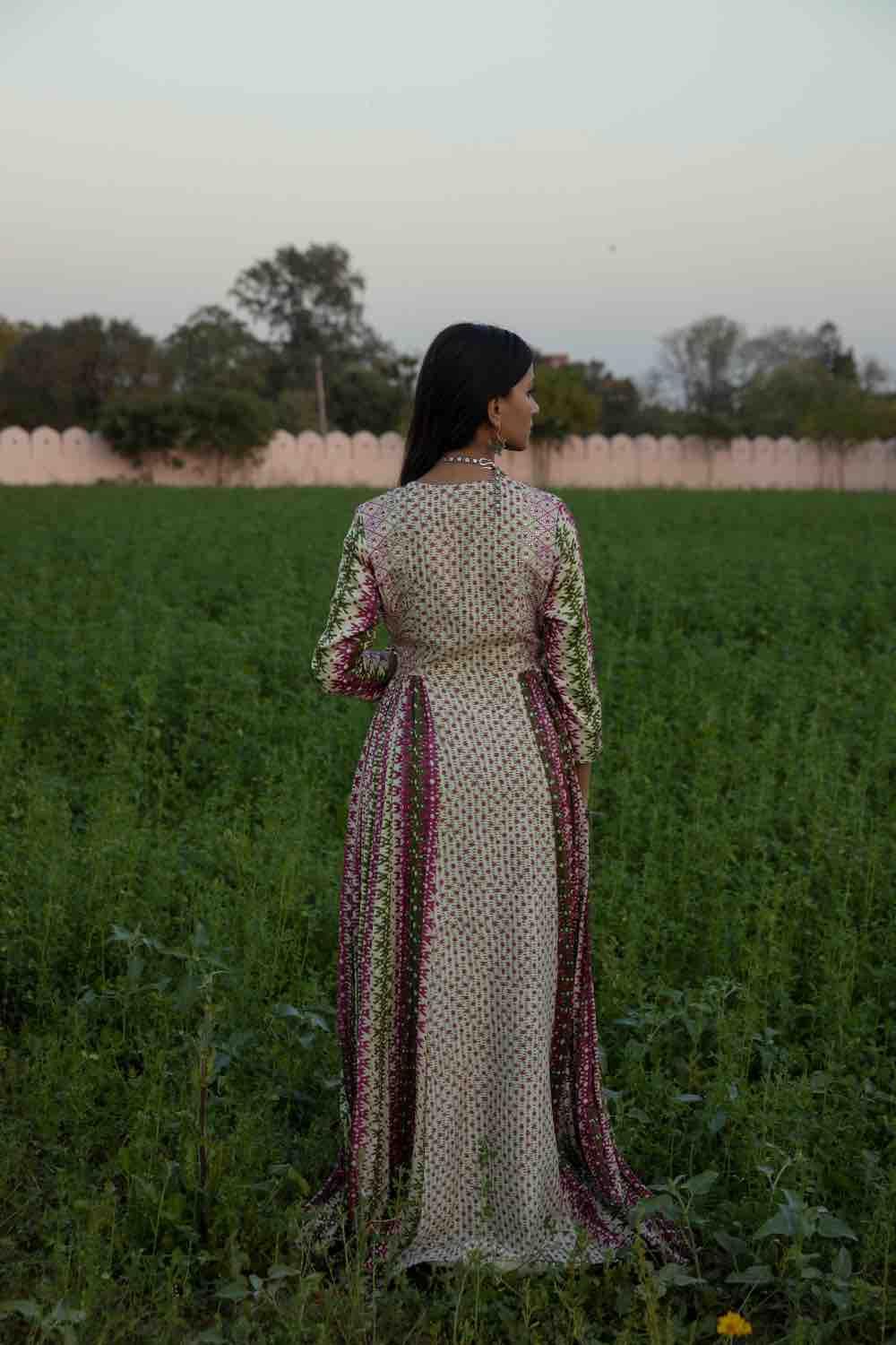Resham Work Long Kurti With Pants
