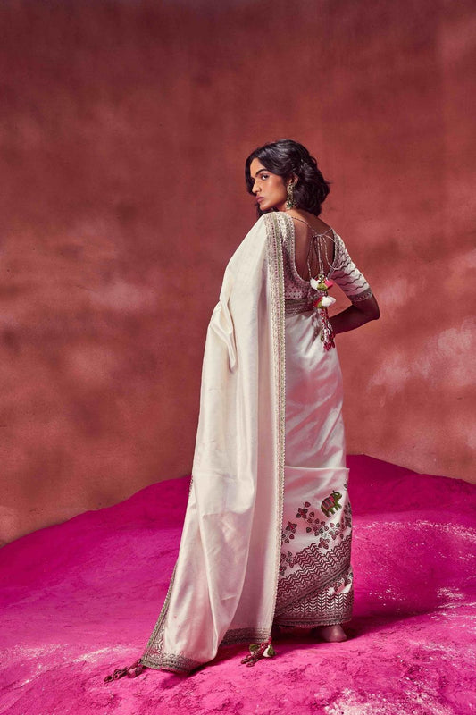 Ivory Saree Set
