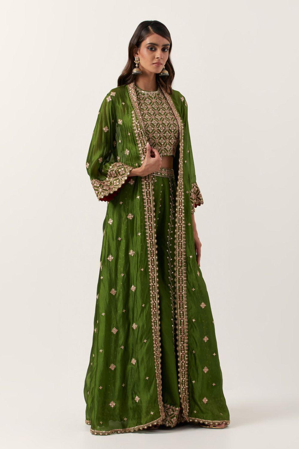 Pickle Green Cape Set