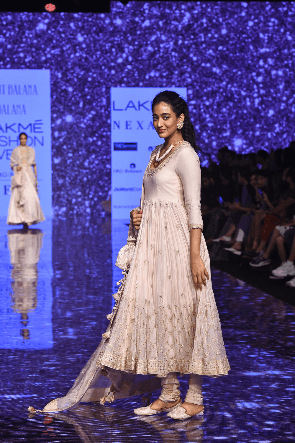Pink Heavy Marodi Work Ghera Anarkali With Churidar & Dupatta