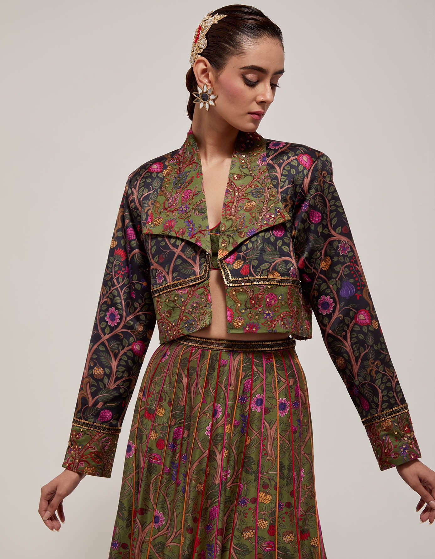 Jacket with skirt set