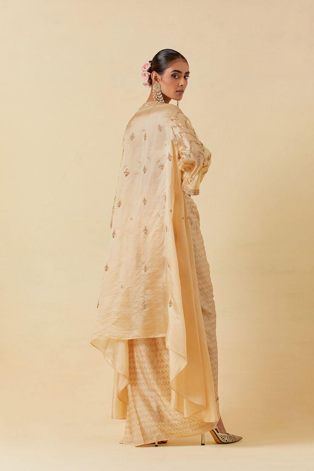 The Draped Skirt And Cowl Handkerchief Top Set
