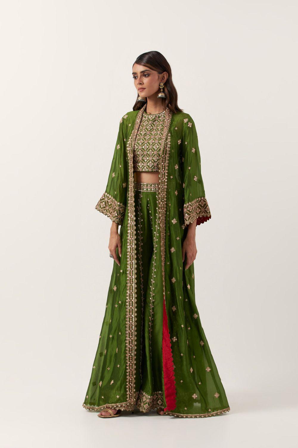 Pickle Green Cape Set