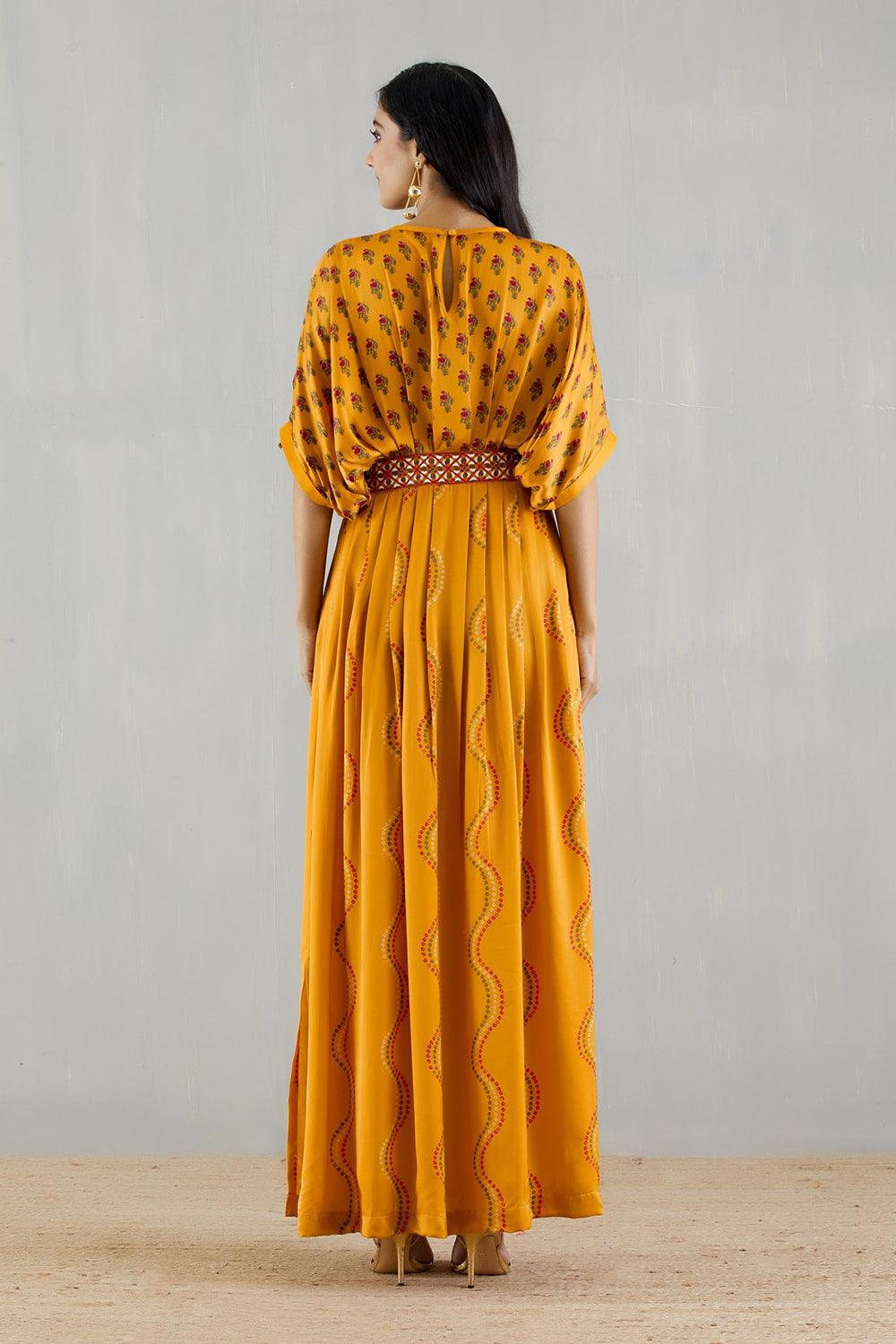 Mustard Waist Belt Dress
