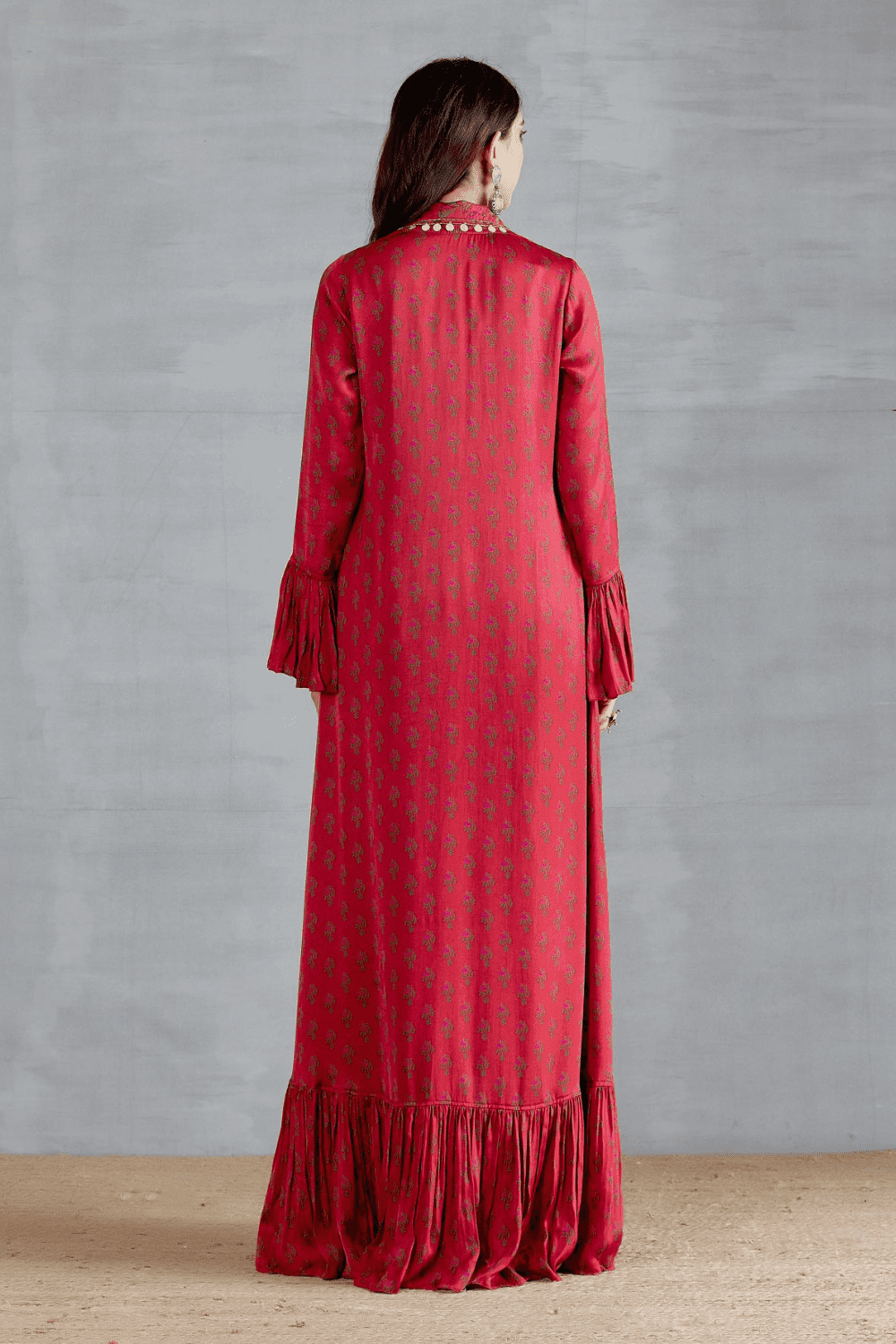 Resham Bralet Work With Cape N Dhoti Set