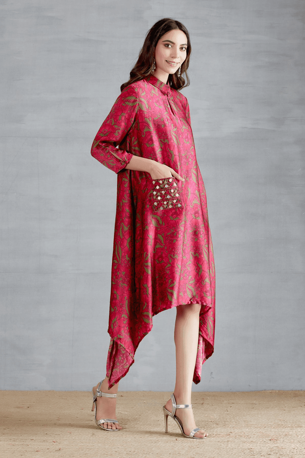 Printed Tunic With Coin Work