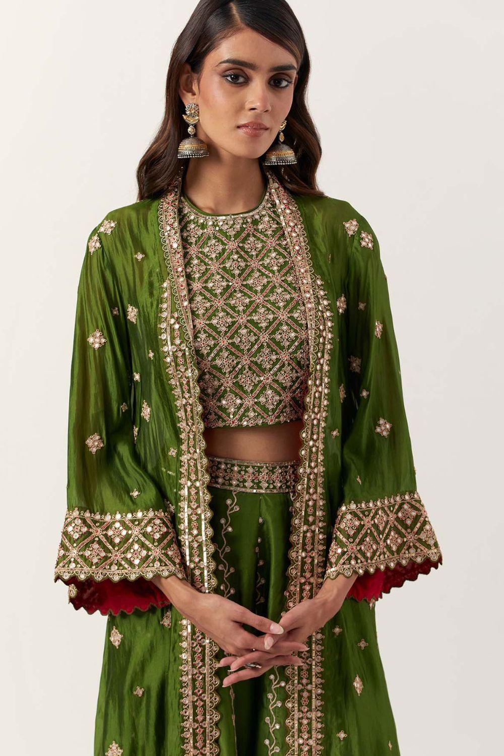 Pickle Green Cape Set