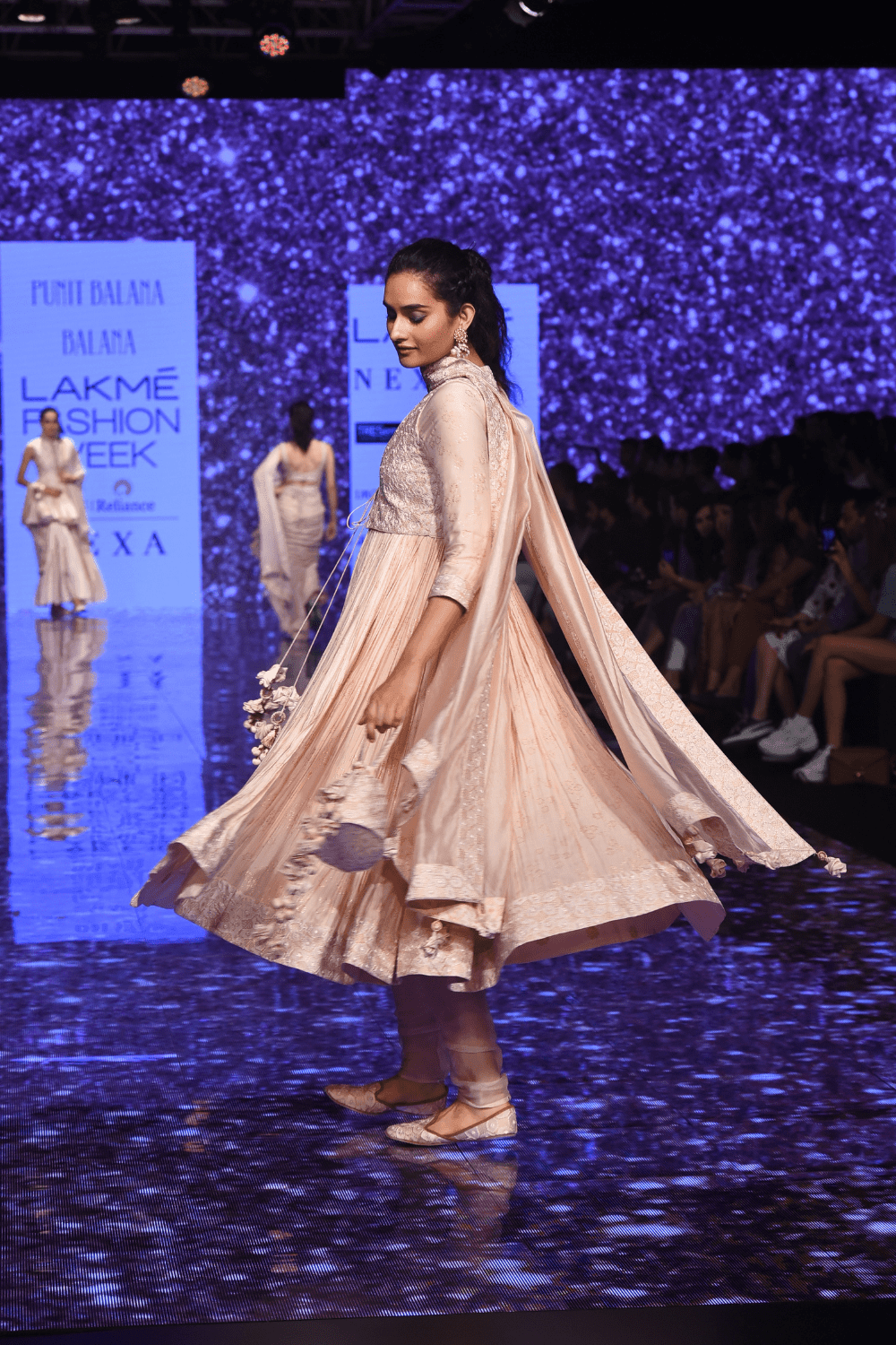 Pink Resham Work Anarkali With Fully Embroidered Jacket & Dupatta