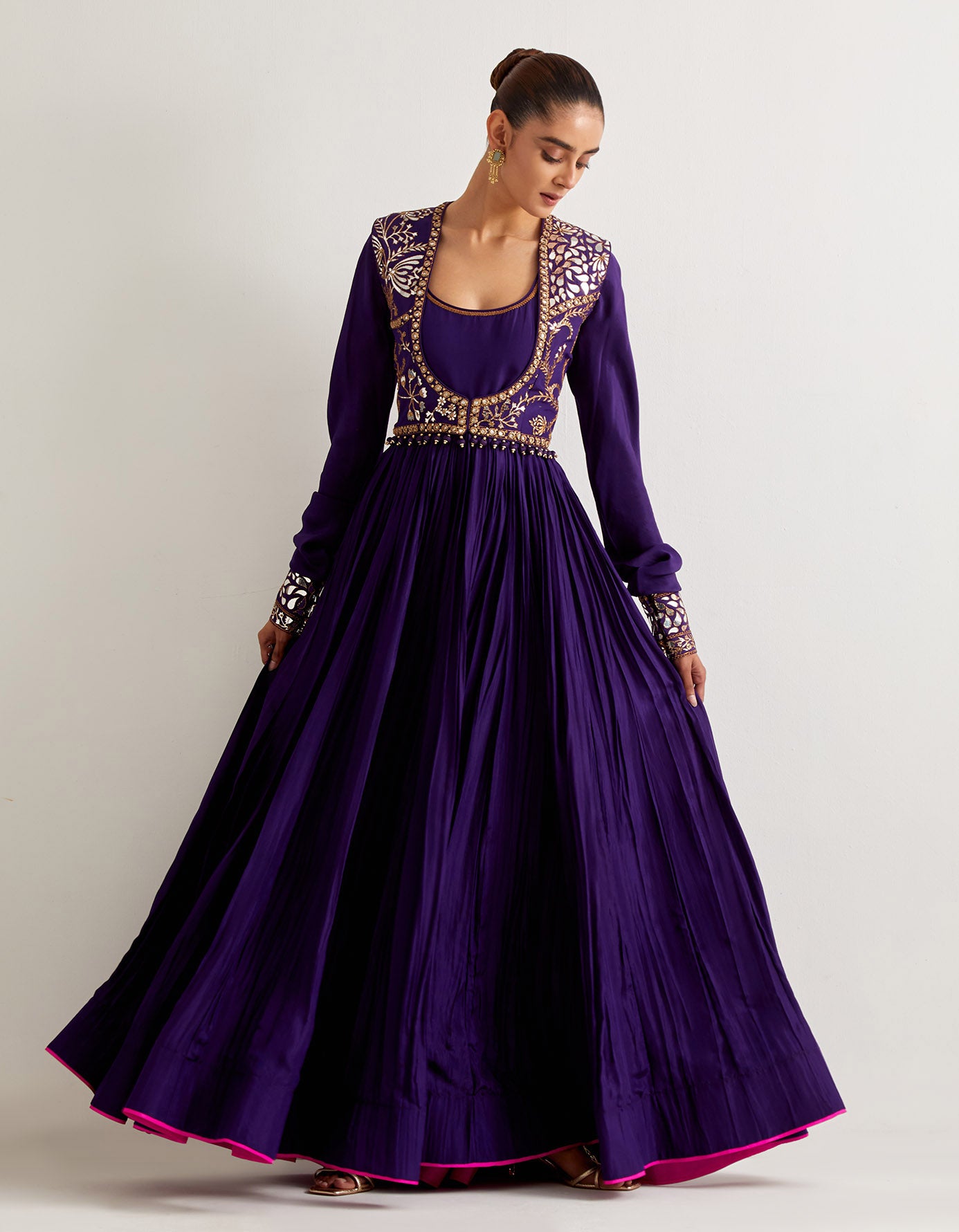 Baigani Koti Anarkali Set