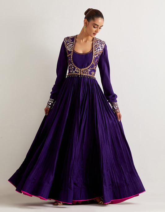 Baigani Koti Anarkali Set