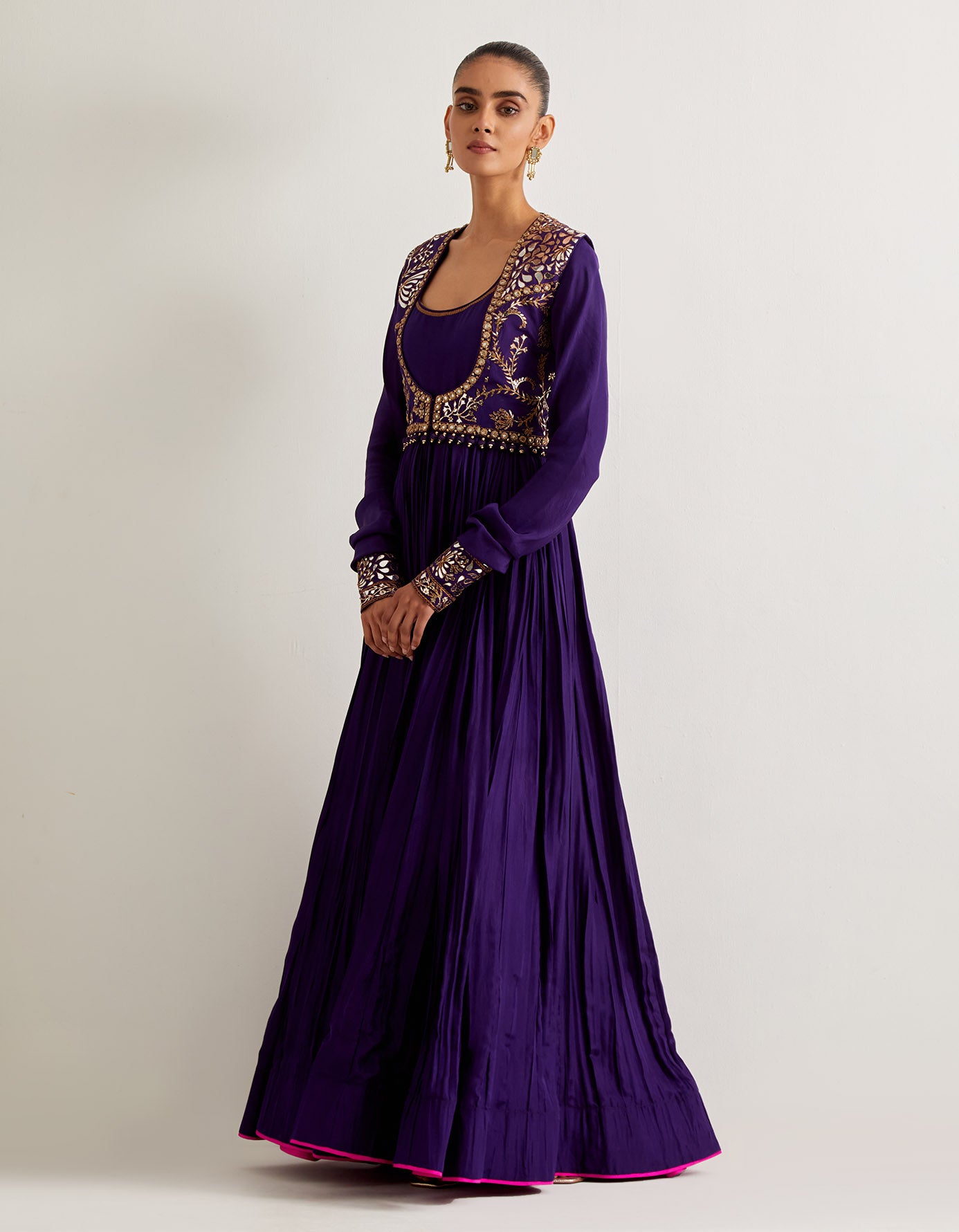 Baigani Koti Anarkali Set
