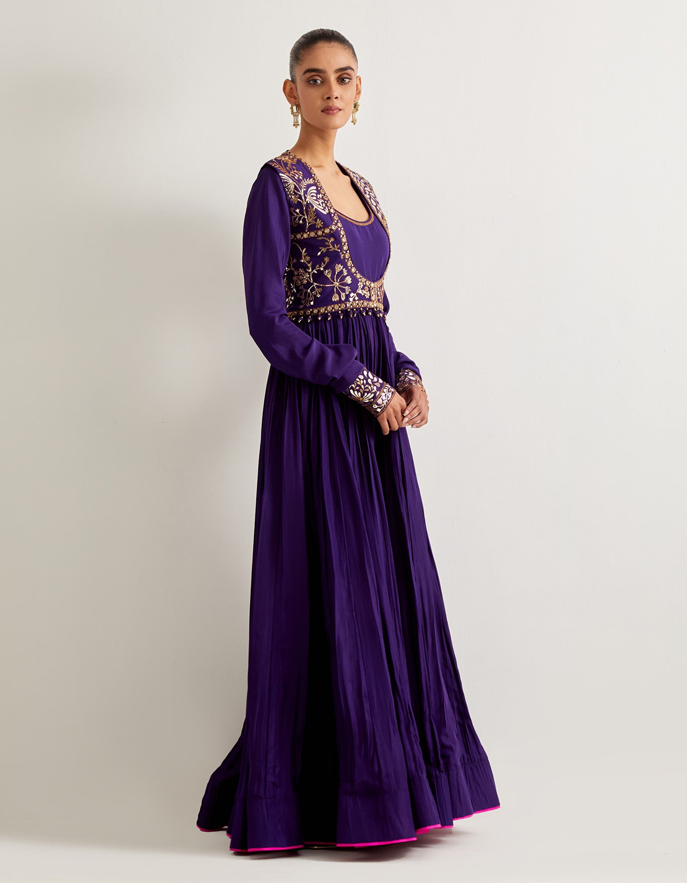 Baigani Koti Anarkali Set