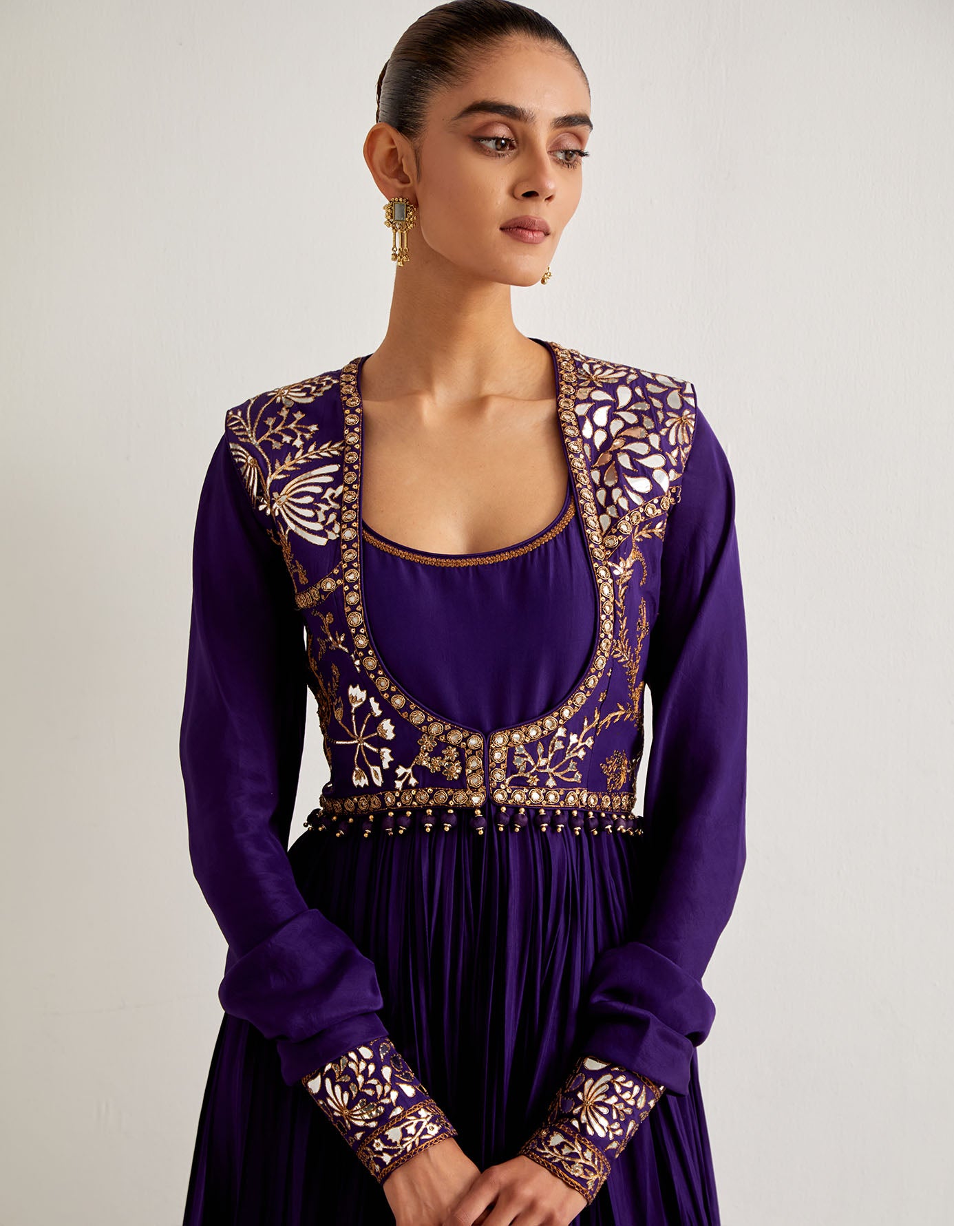 Baigani Koti Anarkali Set