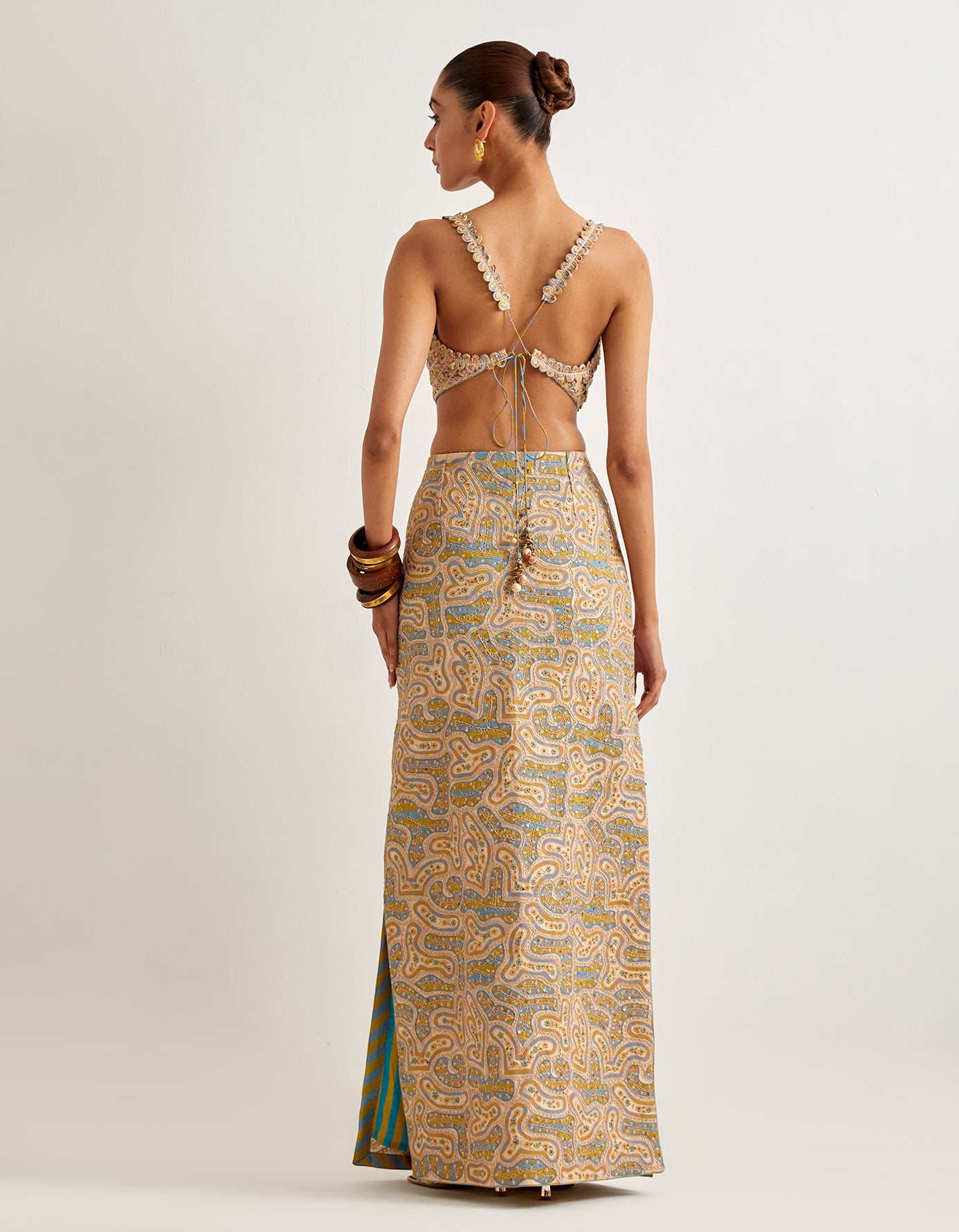 Buttercup Printed Crop Top Skirt Set