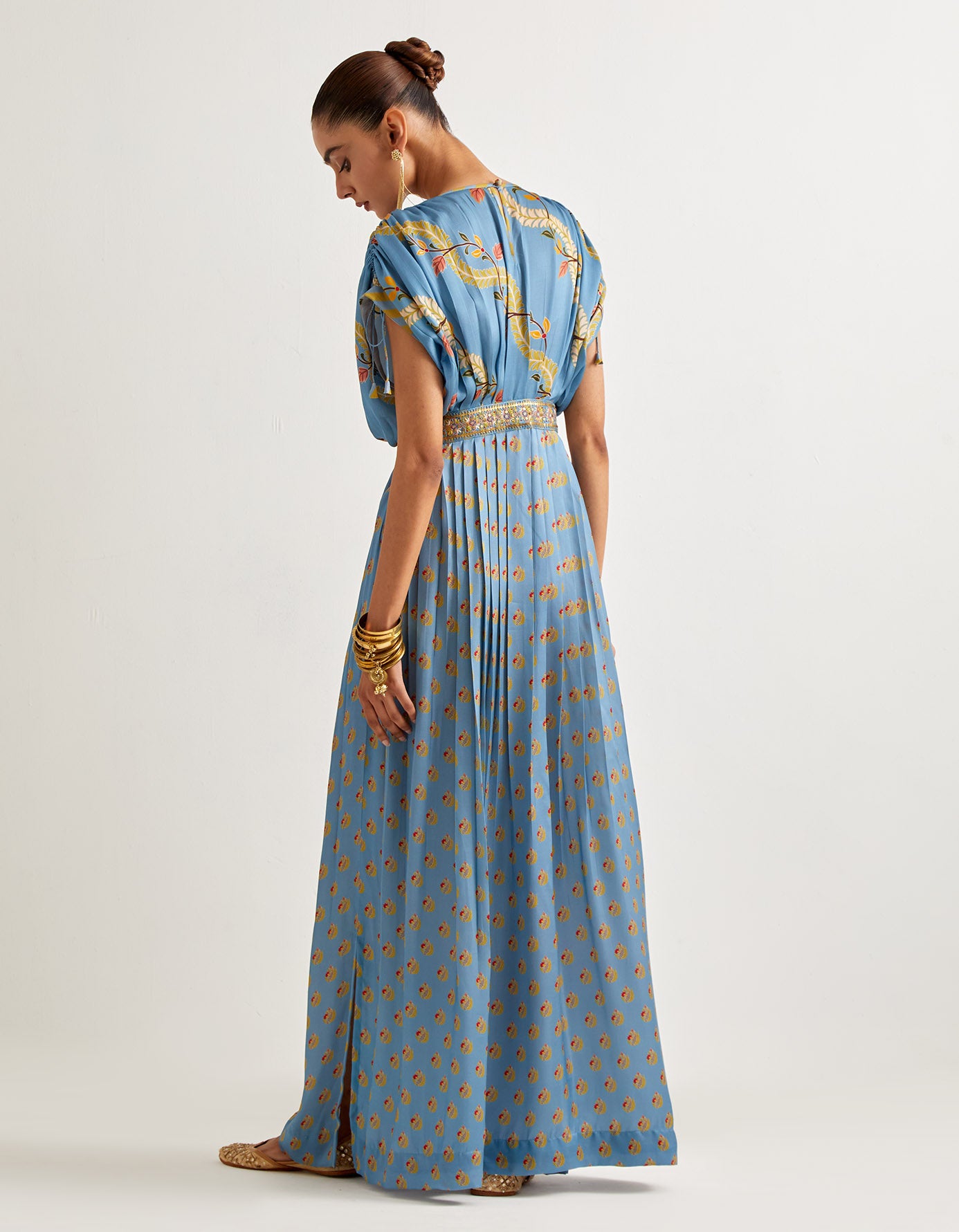 Mist Blue Waistbelt Dress