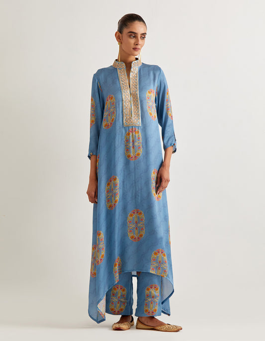 Mist blue Kaftaan Tunic Set