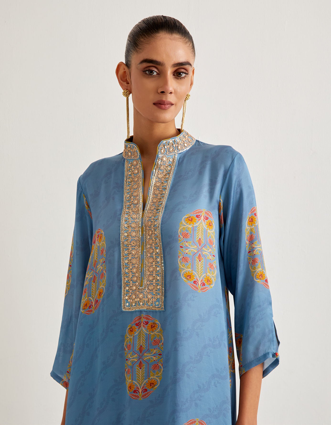 Mist blue Kaftaan Tunic Set