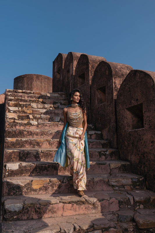 Noor Drape Skirt set