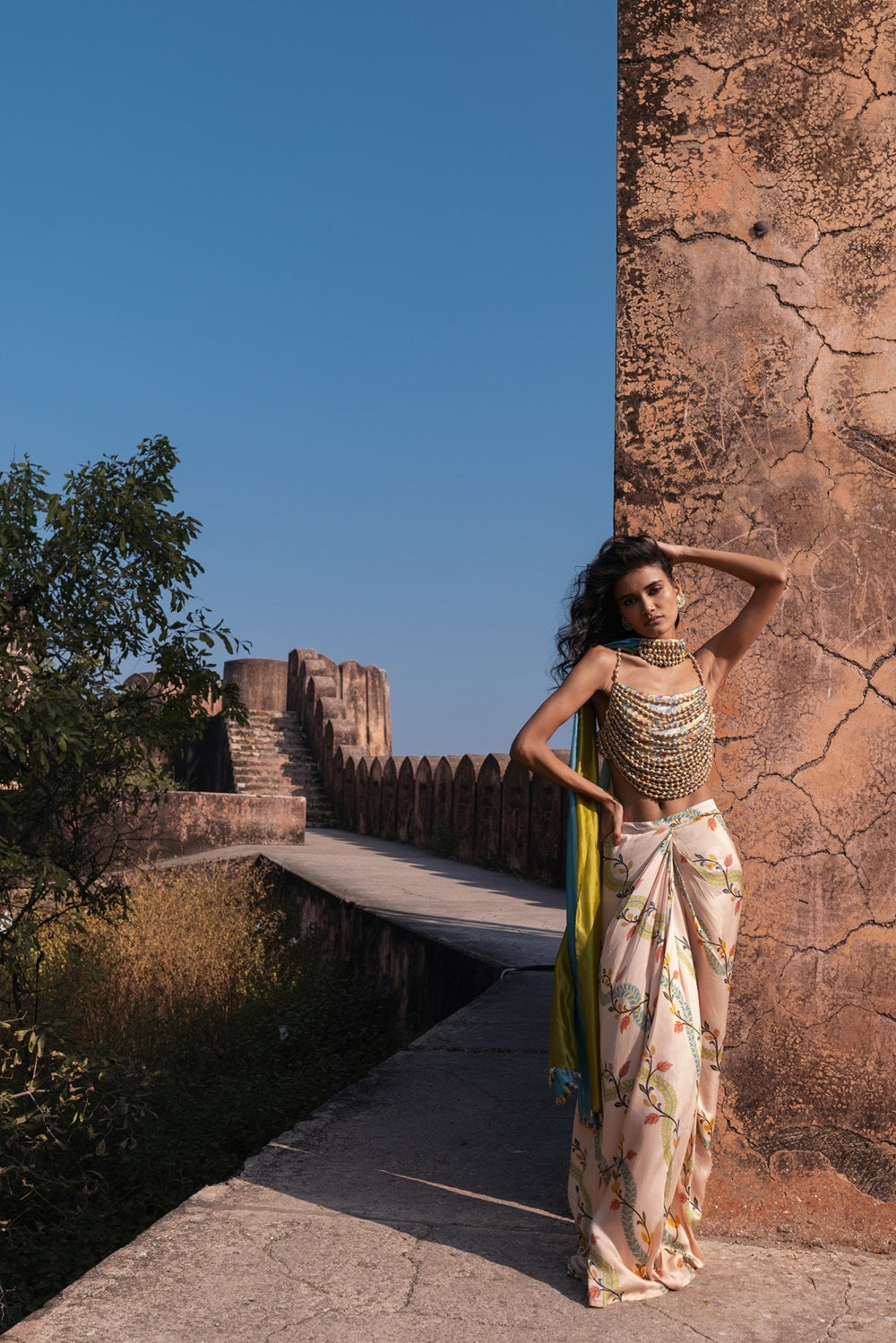 Noor Drape Skirt set