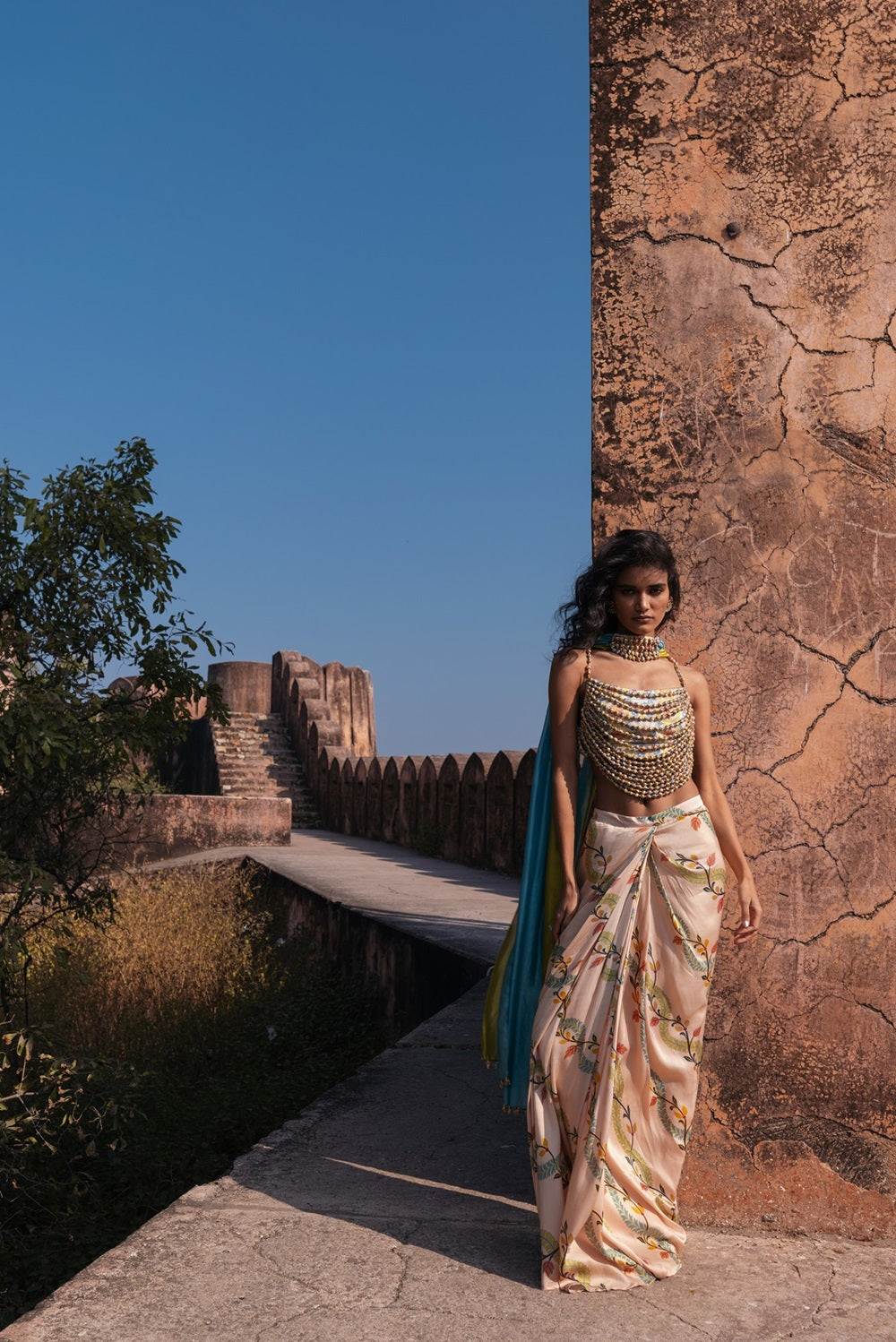 Noor Drape Skirt set