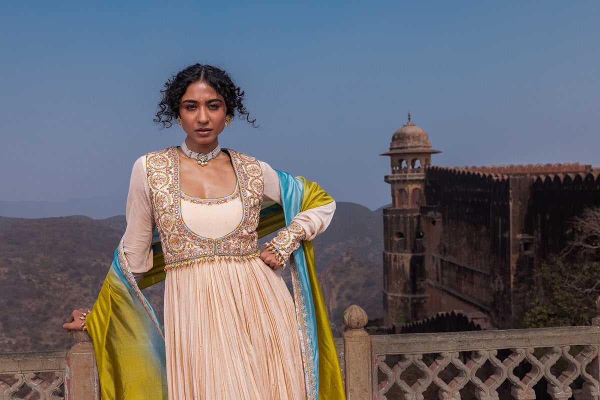 Buttercup Anarkali Koti Set