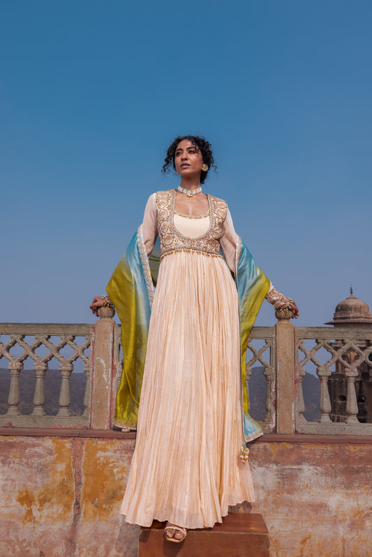 Buttercup Anarkali Koti Set