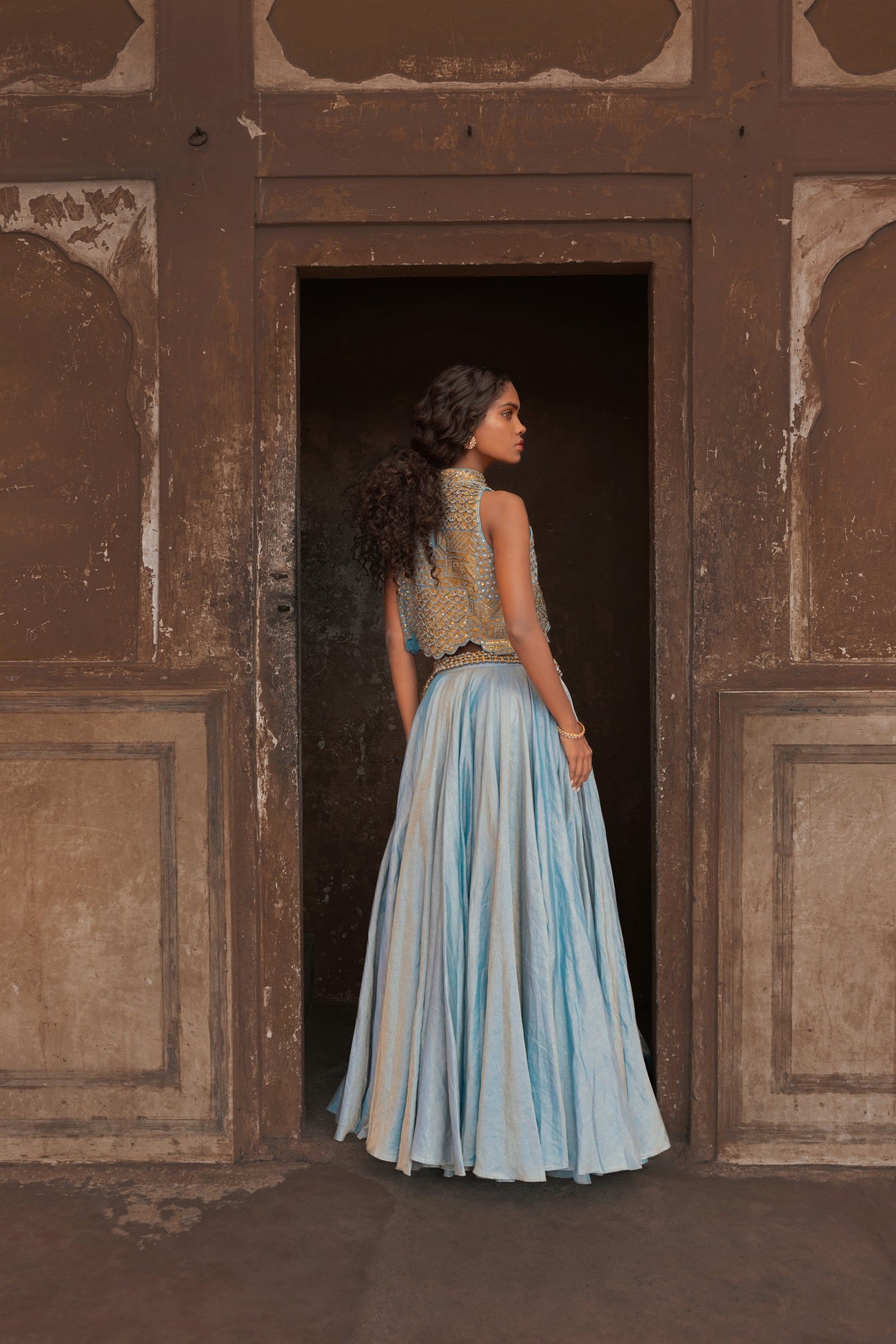 Artistic Coin top and Skirt