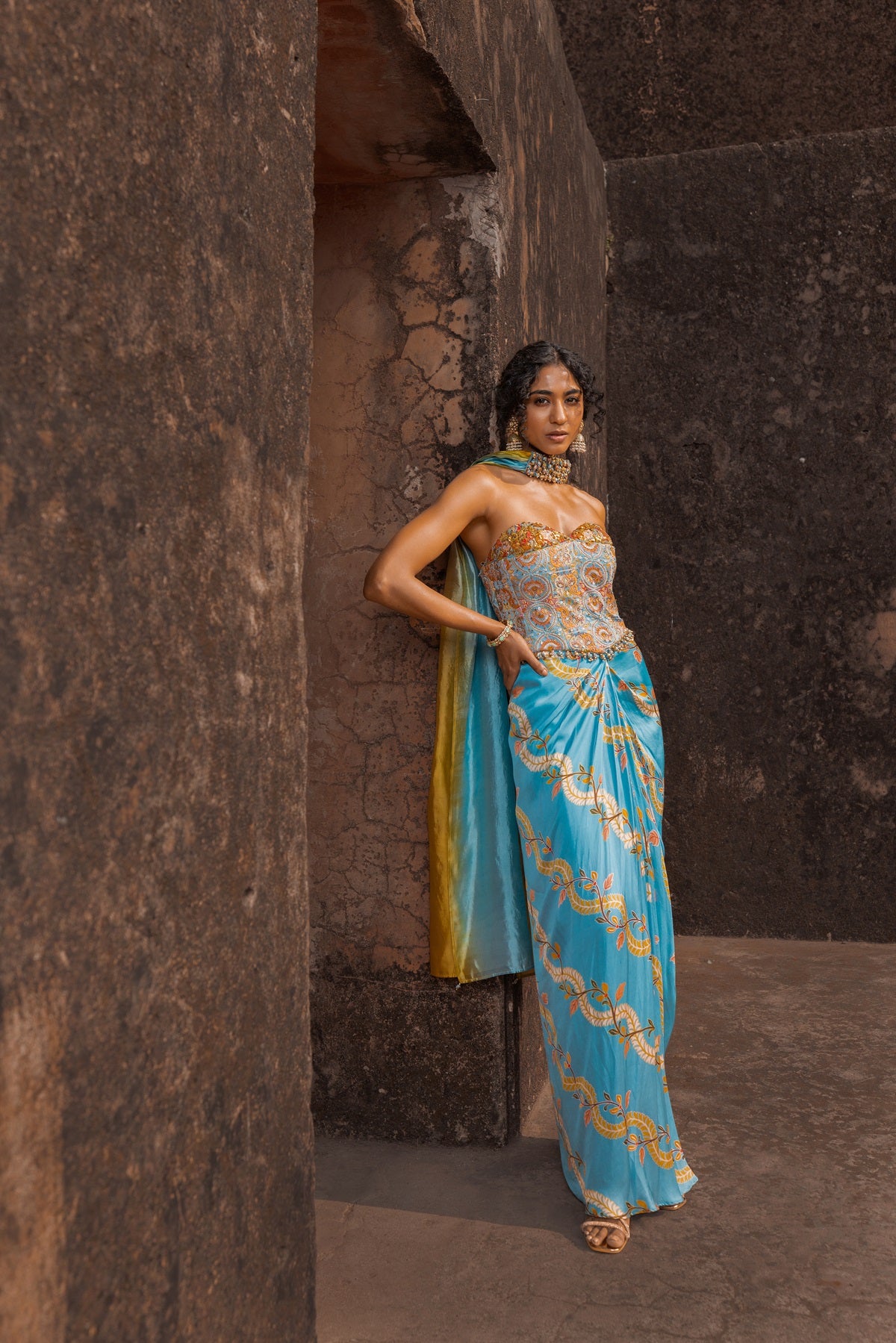 Noor drape skirt and corset