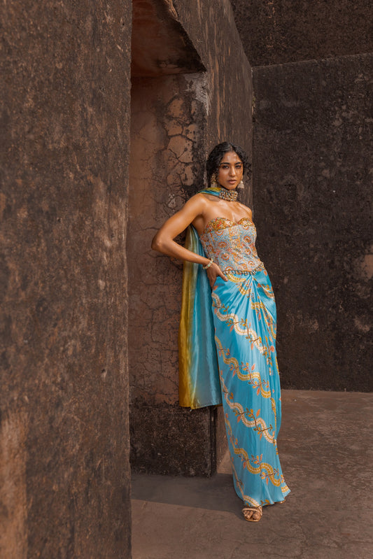 Noor drape skirt and corset