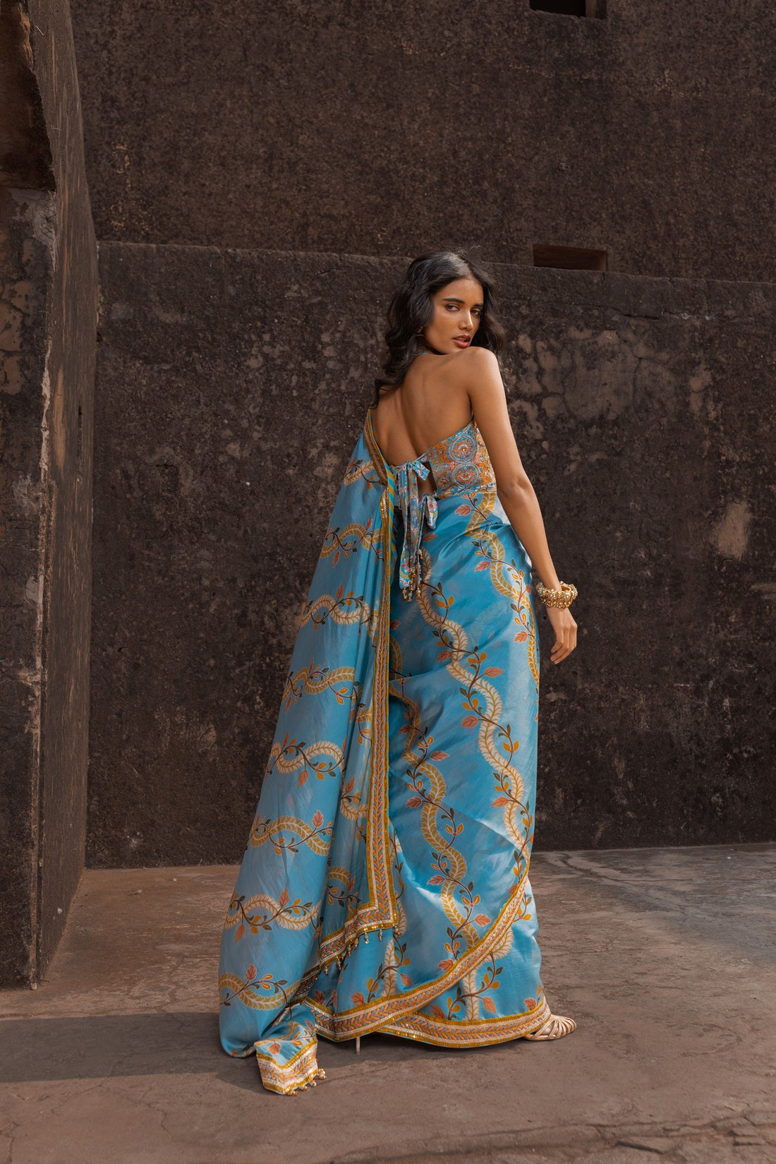 Classic Printed Saree Set