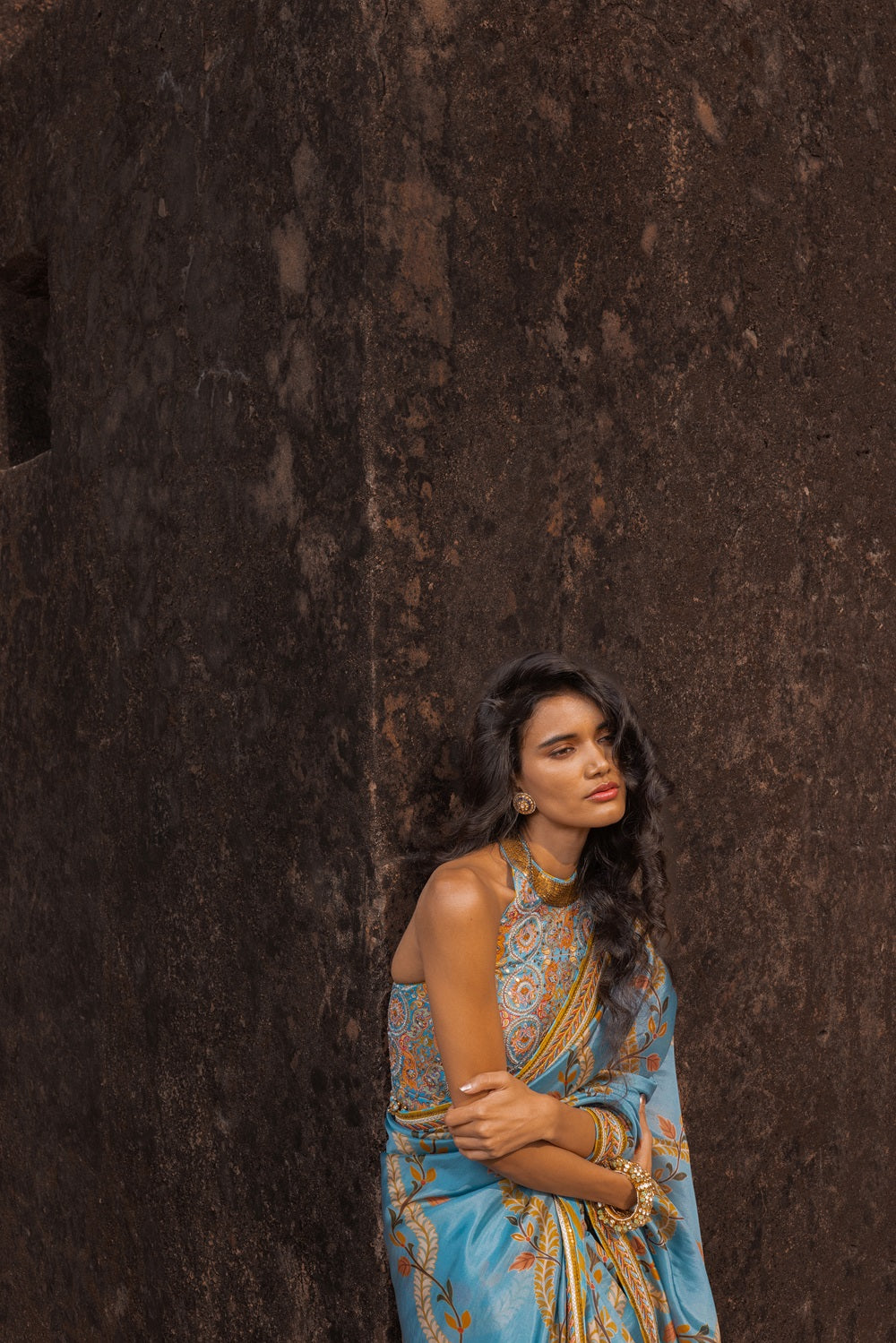 Classic Printed Saree Set