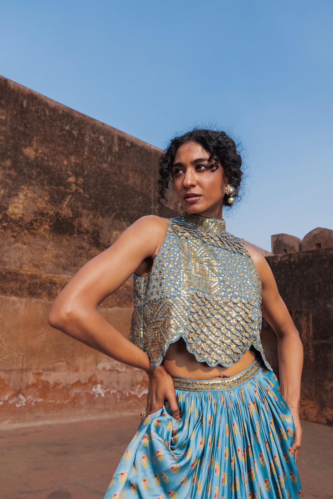 Mist Top and Skirt Set