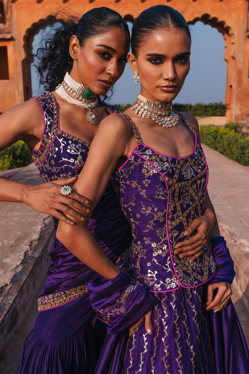 Baingani Chadi Lehenga set