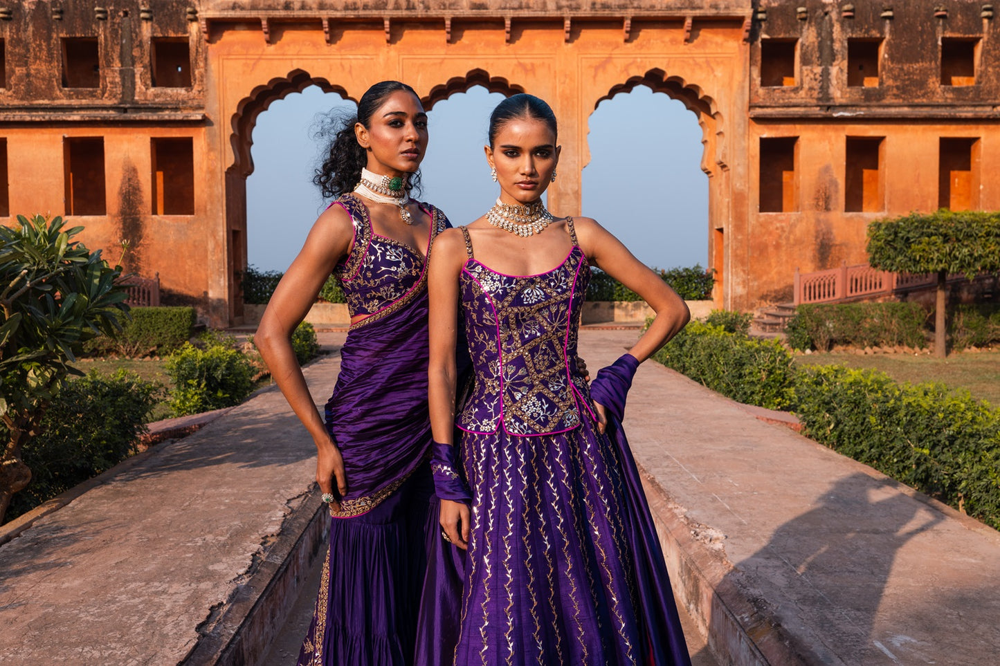 Baingani Chadi Lehenga set