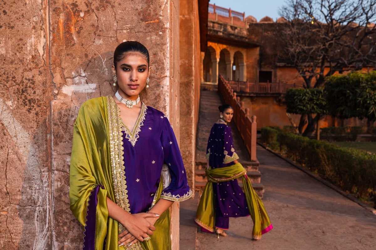 Baingani Kurta set