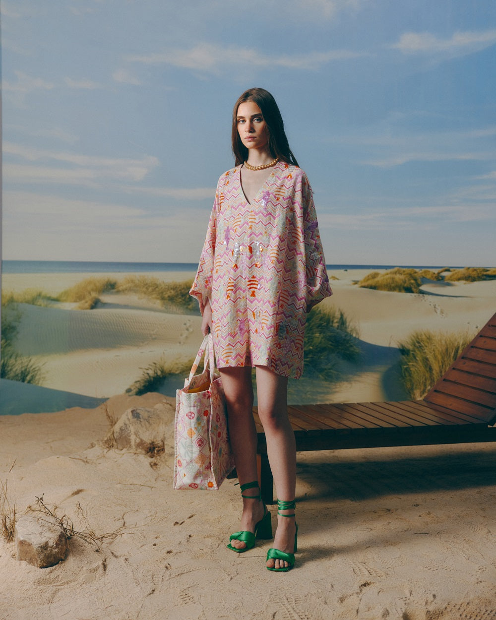 Aqua Print Romper