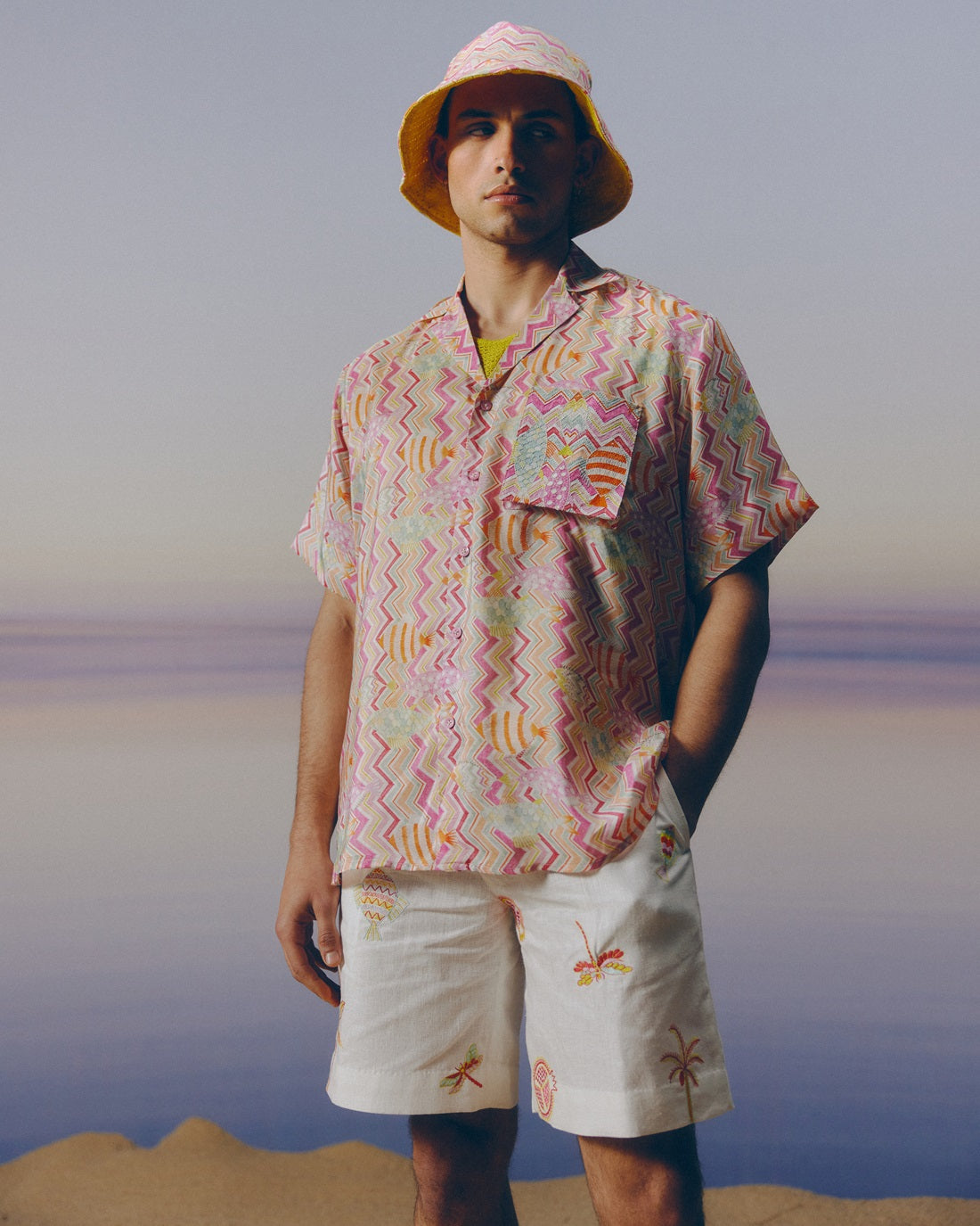 Satin Embroidered Shirt