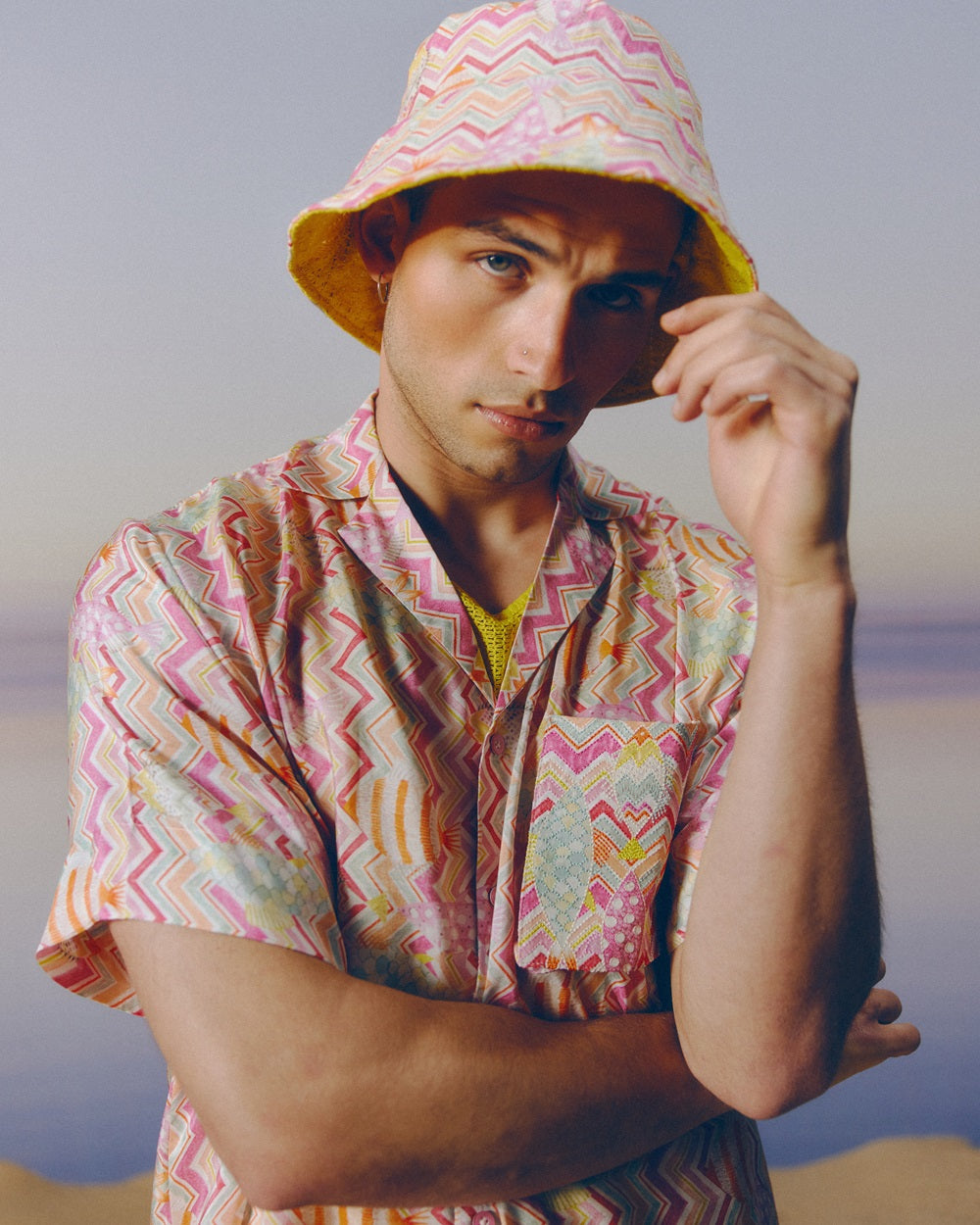 Satin Embroidered Shirt