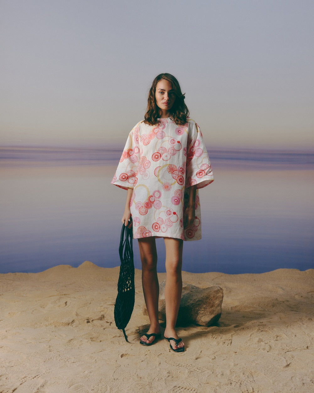 Pomegranate Linen Dress