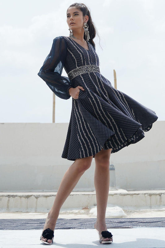 Black Mirror Embroidered Dress