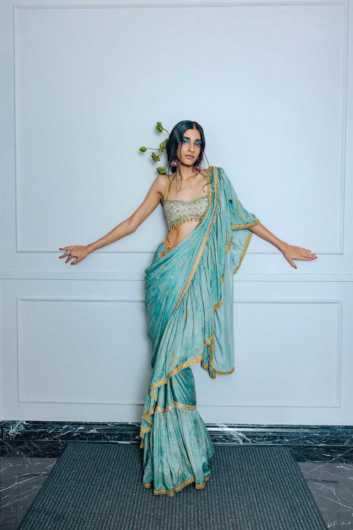Sage Draped Saree