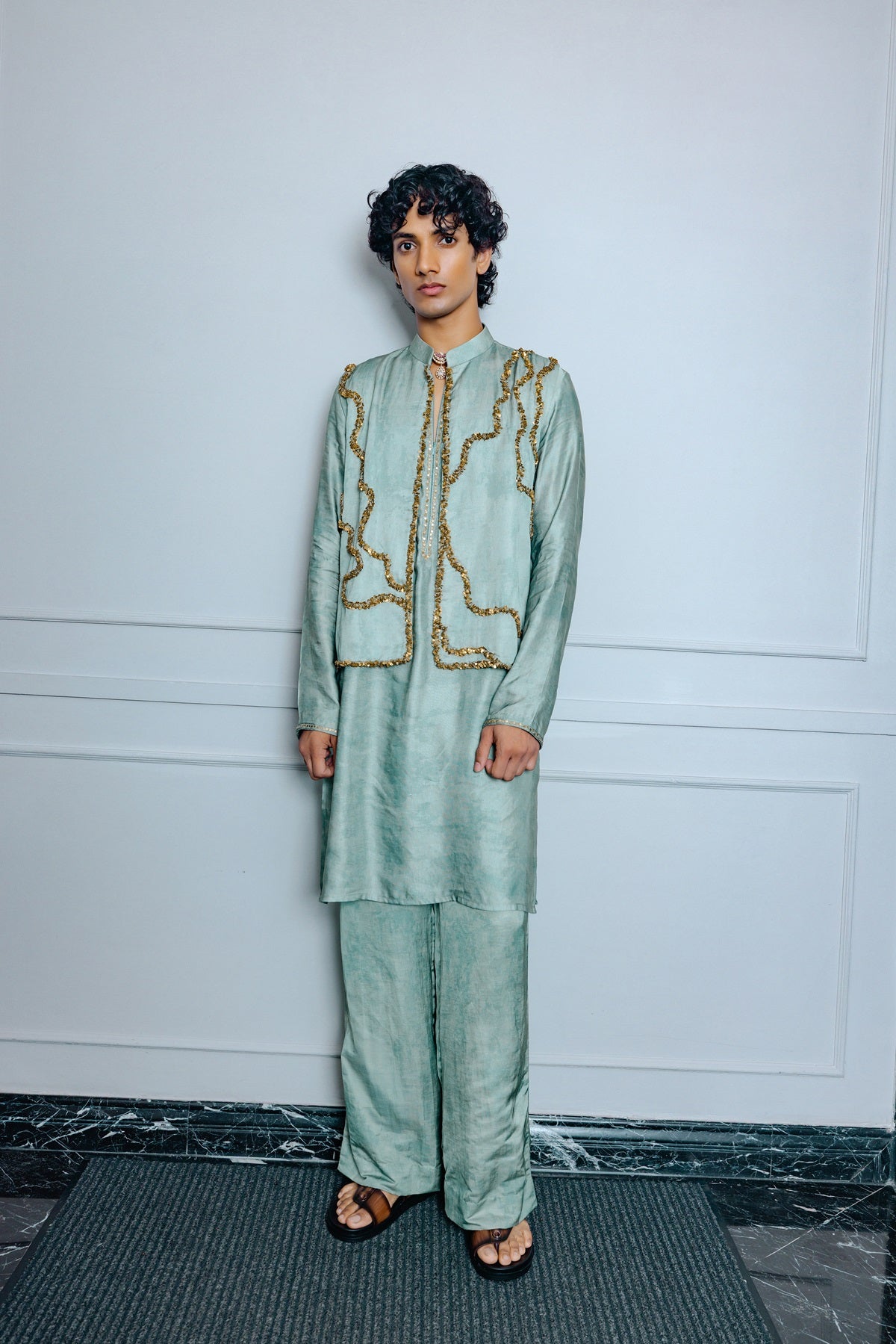 Sage Green Moh Bundi Set