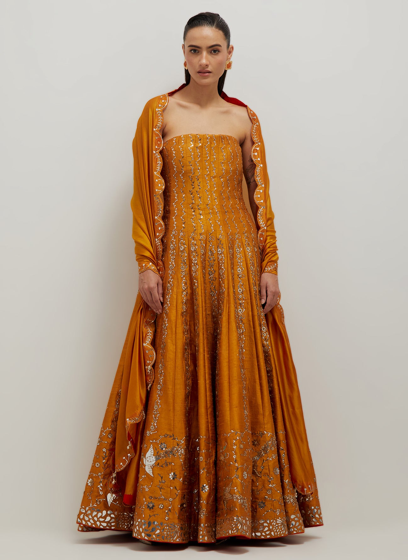 Sarso Off Shoulder Anarkali