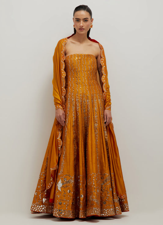 Sarso Off Shoulder Anarkali